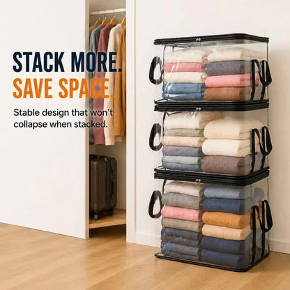 📦Large Heavy-Duty Thick Plastic Clear Storage Bag for Clothes, Moving & Storage