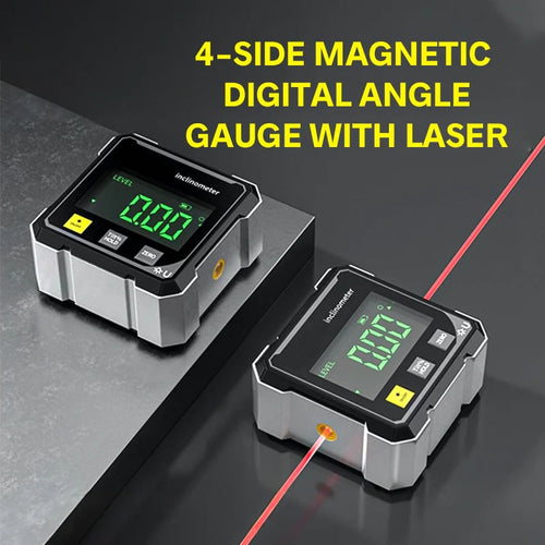 📏4-Side Magnetic Digital Angle Gauge with Laser🔥