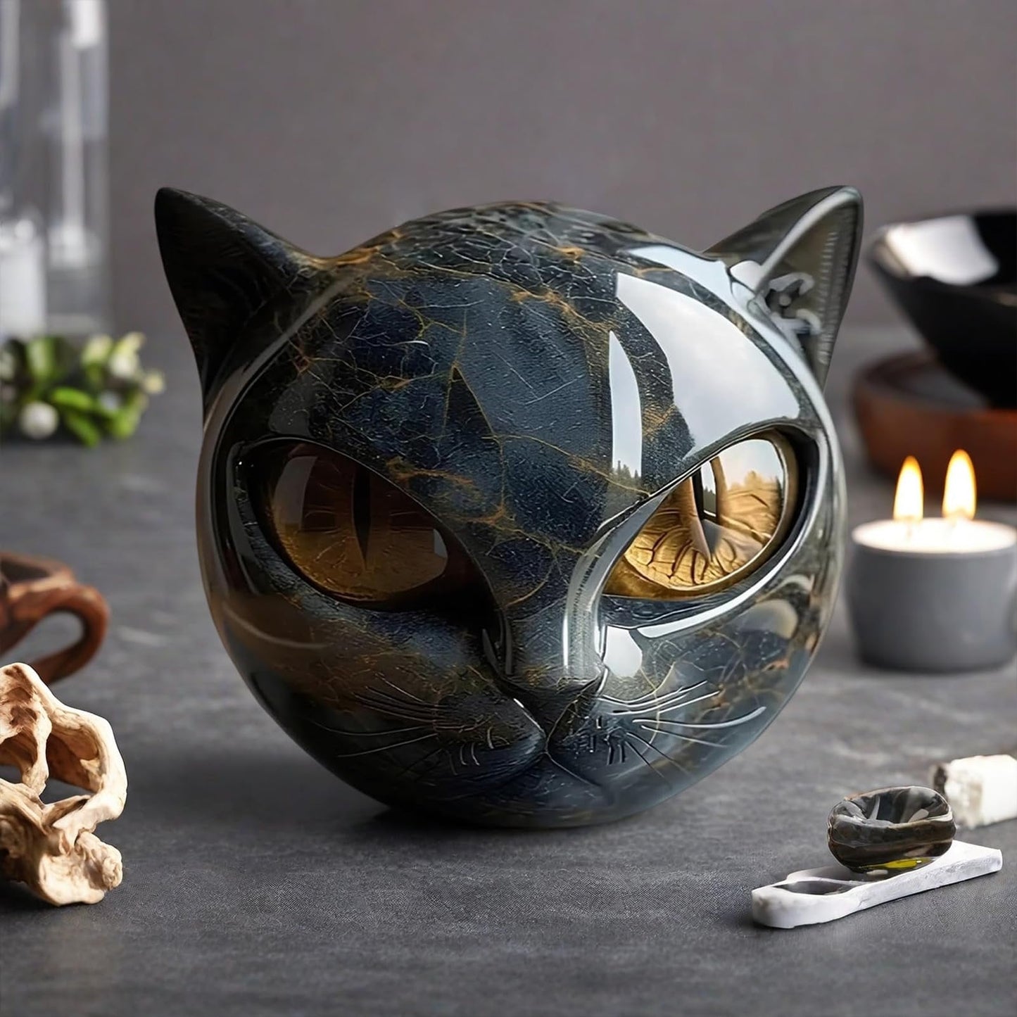 🔥LAST DAY 49% OFF🎉Luxury Black Cat Stone Sculpture