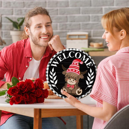 🐮35pcs Interchangeable Welcome Sign Highland Cow Sign