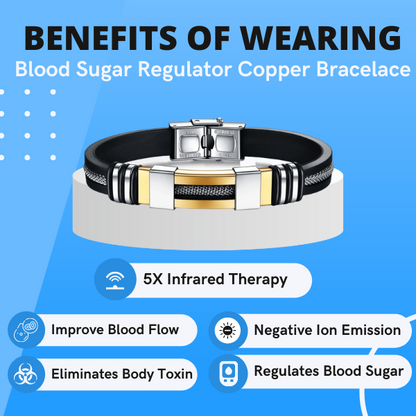 🌟 Official Store | LBMLBM® Blood Sugar Regulator Copper Bracelace👩‍⚕️ Take Control of Your Blood Sugar Levels Naturally!
