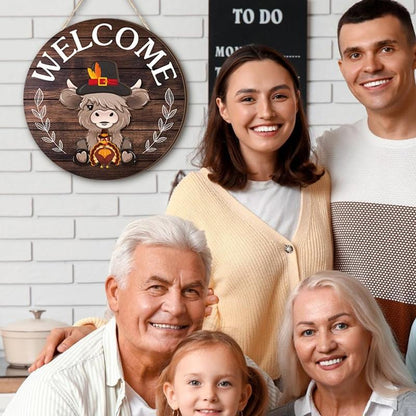 🐮35pcs Interchangeable Welcome Sign Highland Cow Sign