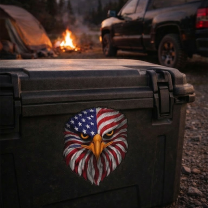 🔥Last Day 50% OFF-🦅Reflective Eagle Eyes USA Flag Decal – Waterproof Patriotic Vinyl Sticker for Trucks, Cars & Gear
