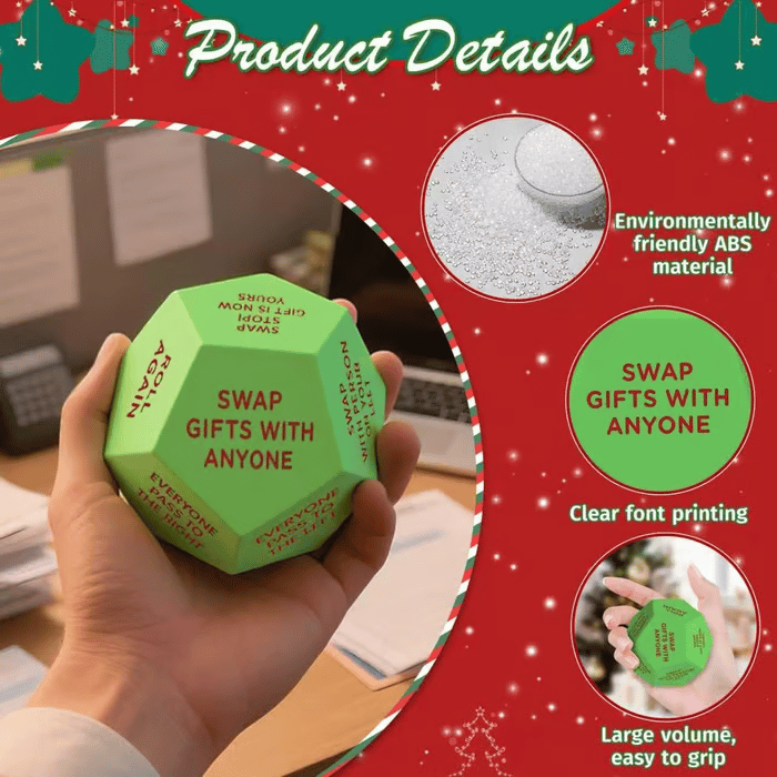 🔥LAST DAY PROMOTION- Buy 2 Get 1 Free!!🎁Hilarious Christmas Gift Exchange Party GameDice🎲🎄