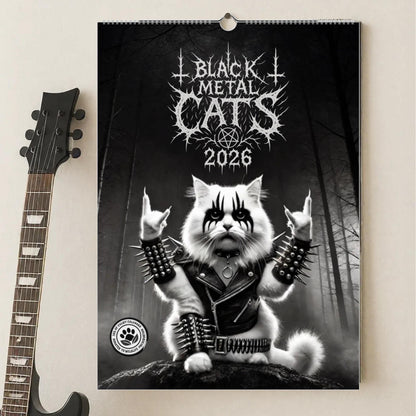 Black Metal Cats 2026 - Wall Calendar 2026