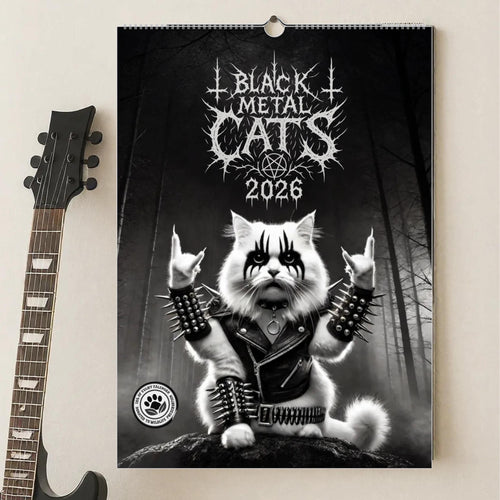 Black Metal Cats 2026 - Wall Calendar 2026