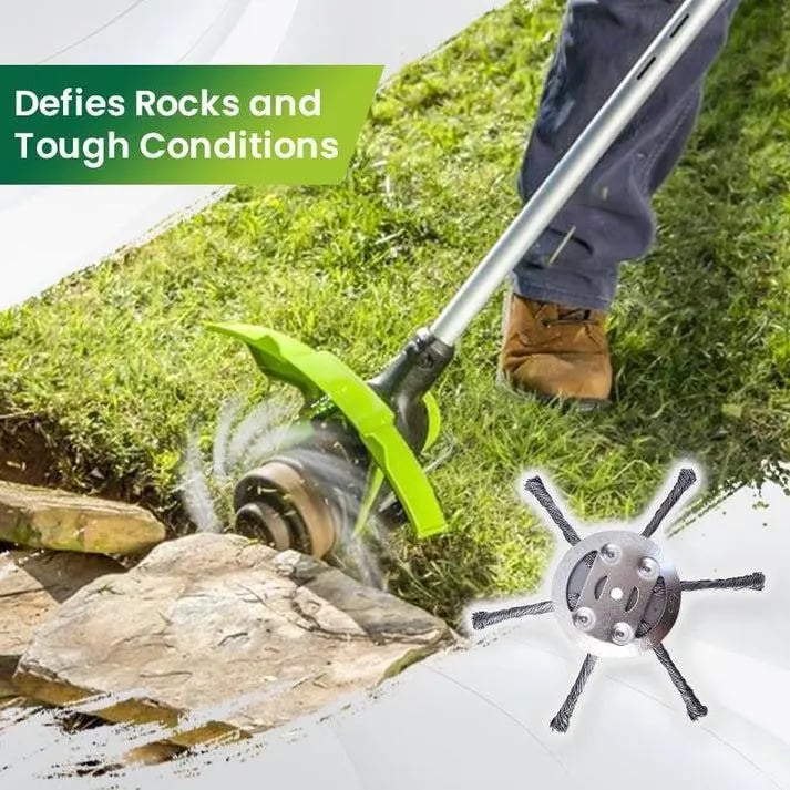 👨‍🌾6 inch Steel Wire Brush Cutter Trimmer Head