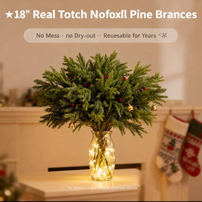 ✨18" Real Touch Norfolk Pine Branches