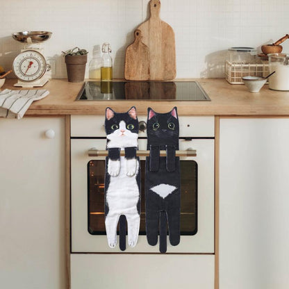 🔥LAST DAY 50% OFF🔥Funny Cat Hand Towels for Kitchen Bathroom (1PC)