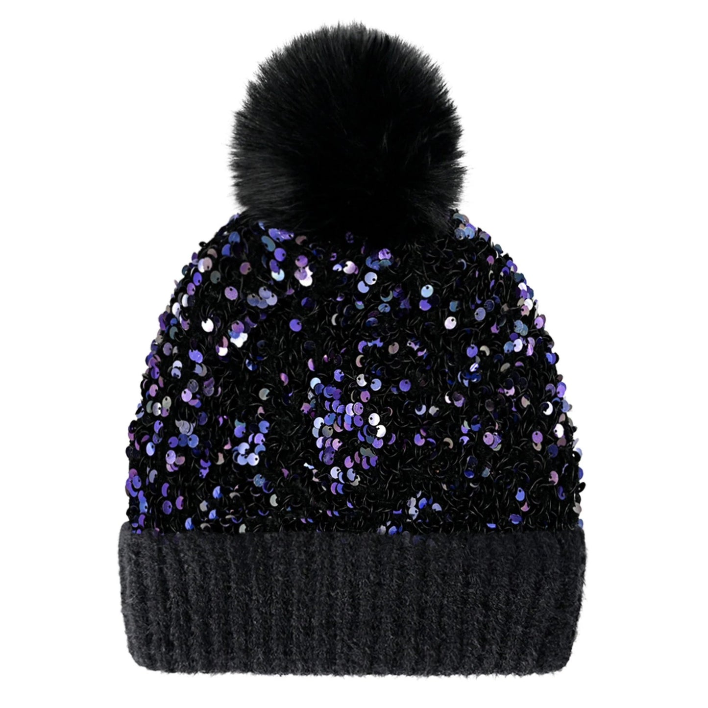 🔥Last Day 50% OFF - Winter Sparkly Sequin Pom Beanie