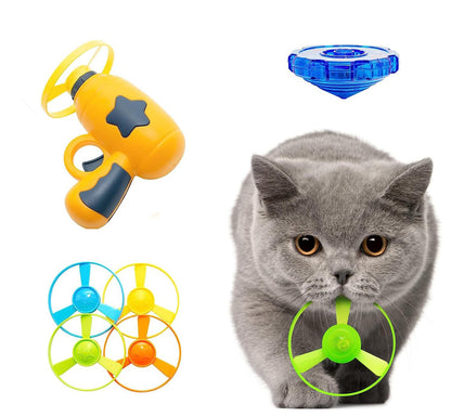 🔥7 piece set Interactive LED Flying Disc Launcher & Fetch Toy for Cats
