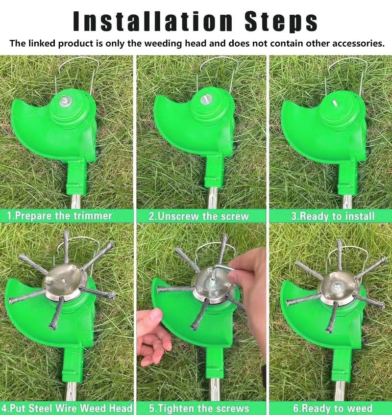 👨‍🌾6 inch Steel Wire Brush Cutter Trimmer Head