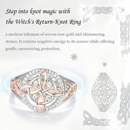 🔮Last Day 50% OFF - Handmade Witch’s Return-Knot Protection Ring✨