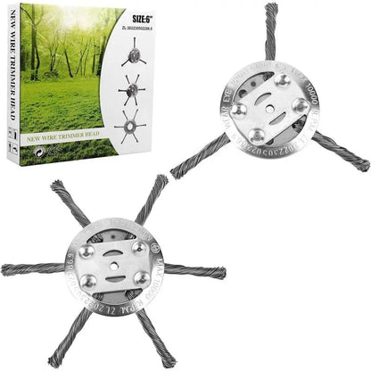 👨‍🌾6 inch Steel Wire Brush Cutter Trimmer Head