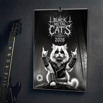 Black Metal Cats 2026 - Wall Calendar 2026