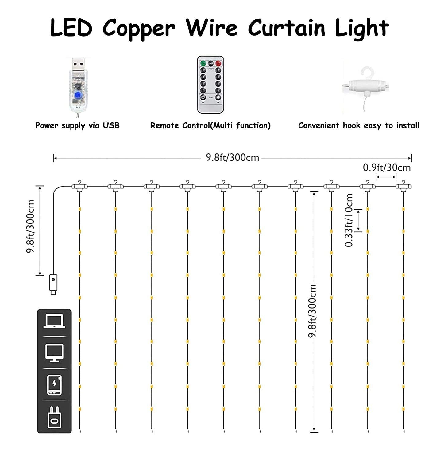 🎄Christmas Sale 50% OFF🔥LED Curtain Fairy Lights