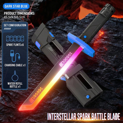 Cyberpunk LED Samurai Lightsaber Katana - 17.9" RGB Light-Up Prop for Cosplay & Festivals ⚔️🌈✨