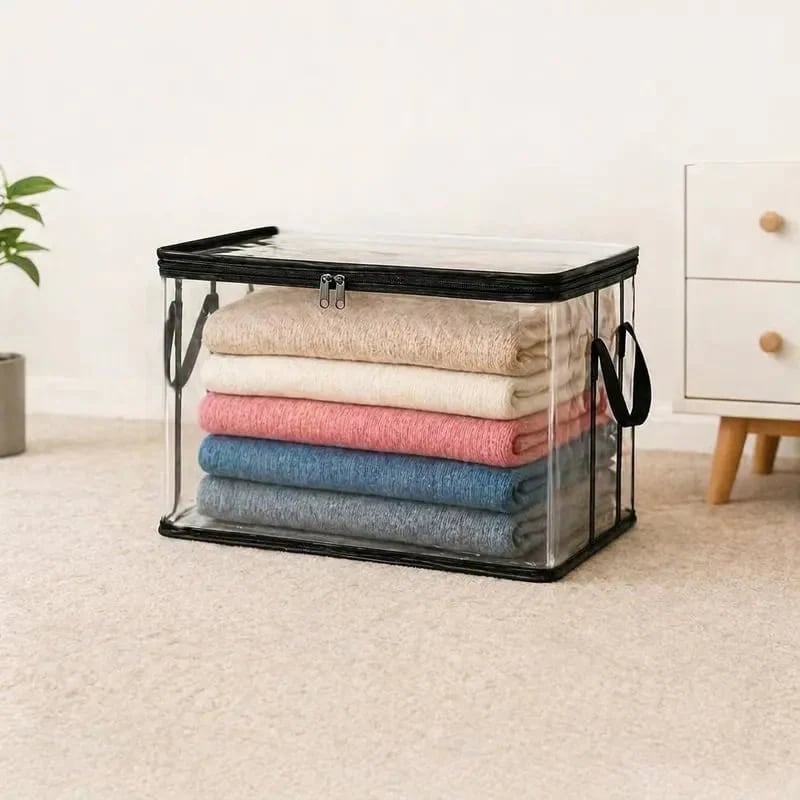 📦Large Heavy-Duty Thick Plastic Clear Storage Bag for Clothes, Moving & Storage