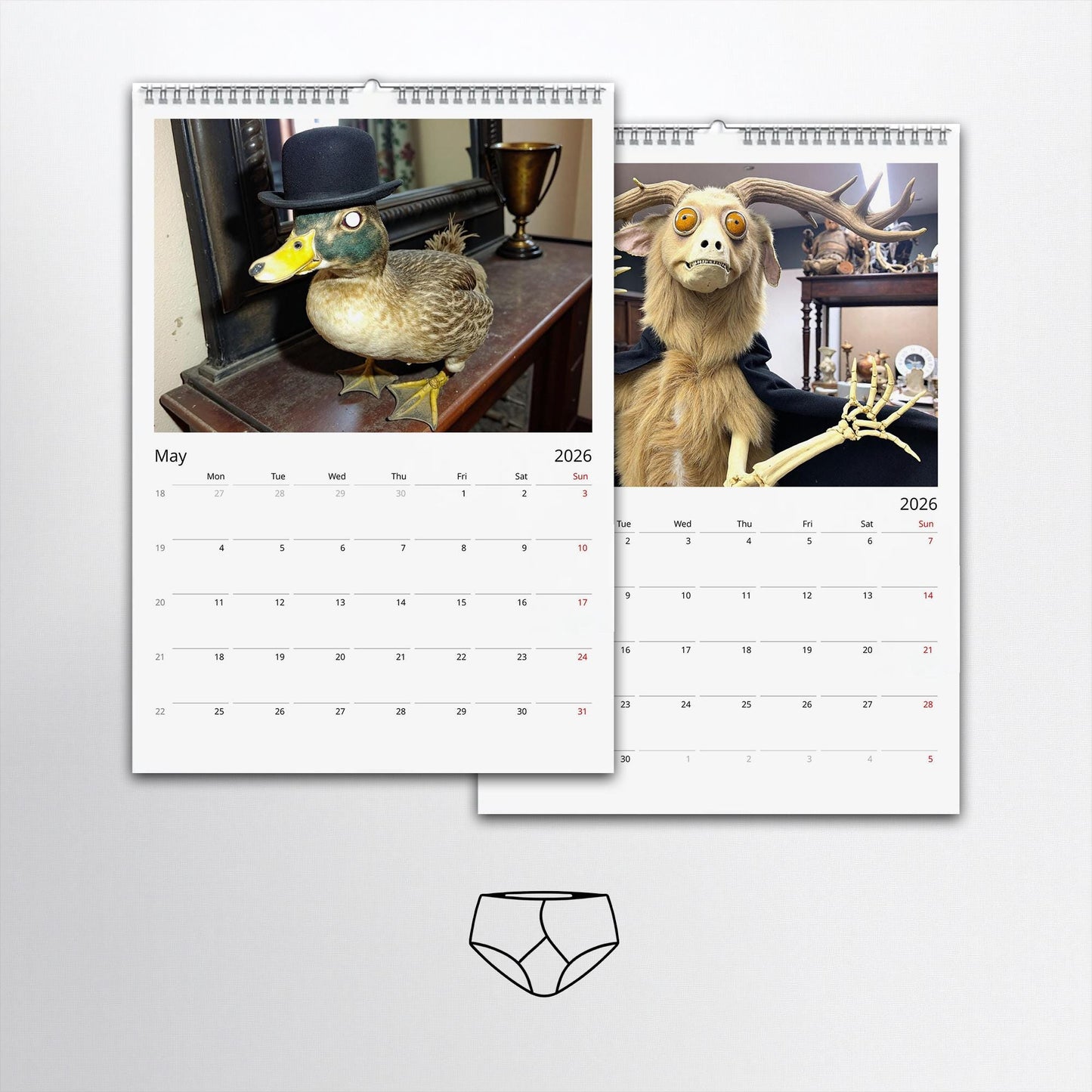 🐀2026 Bad Taxidermy Wall Calendar