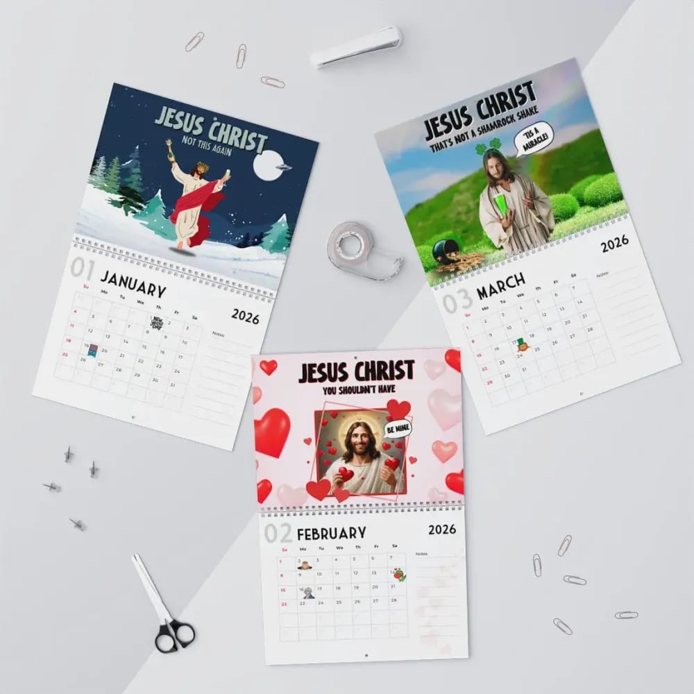 🔥Last Day 49% OFF - Funny Jesus Christ 2026 Satire Calendar