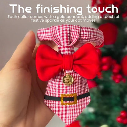 🔥Hot Sale 50% OFF - 🎄 The "Purrfect" Holiday Tie: Dapper Cat Collars 🐱✨