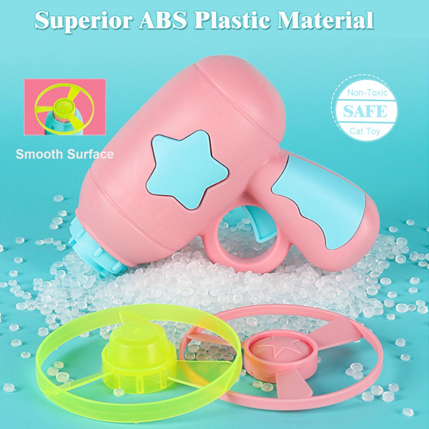 🔥7 piece set Interactive LED Flying Disc Launcher & Fetch Toy for Cats