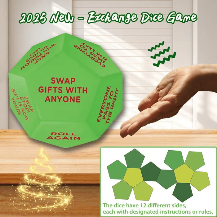 🔥LAST DAY PROMOTION- Buy 2 Get 1 Free!!🎁Hilarious Christmas Gift Exchange Party GameDice🎲🎄