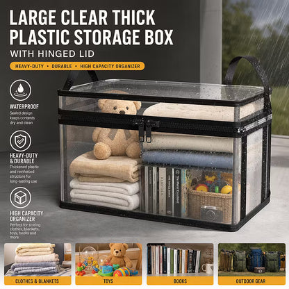 📦Large Heavy-Duty Thick Plastic Clear Storage Bag for Clothes, Moving & Storage🔥