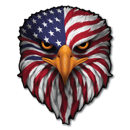 🔥Last Day 50% OFF-🦅Reflective Eagle Eyes USA Flag Decal – Waterproof Patriotic Vinyl Sticker for Trucks, Cars & Gear