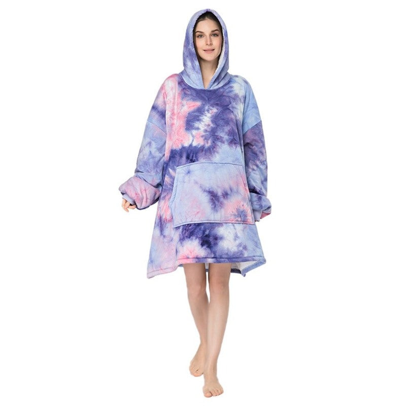 Casual Tie-Dye Oversized Hoodies Sweatshirt